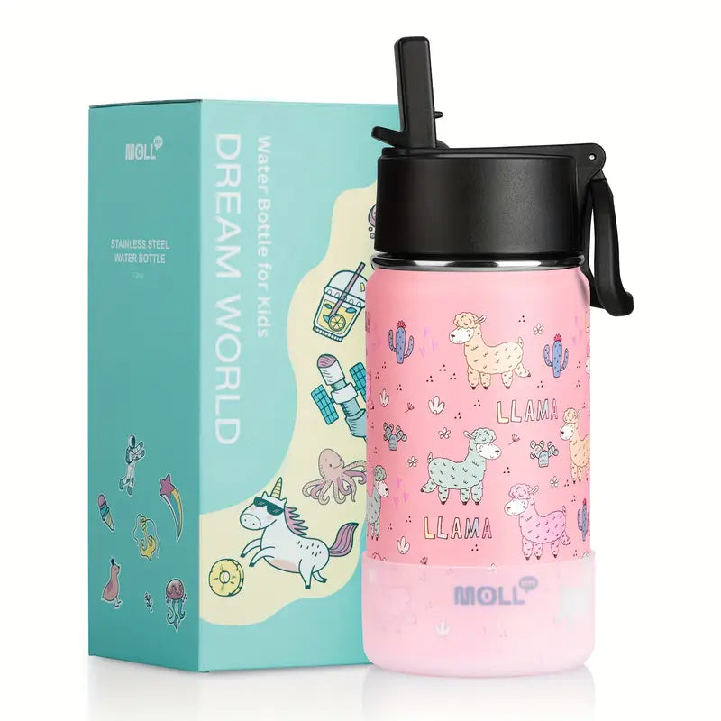 Mollcity 12oz roostevabast terasest veepudel – vaakumisolatsiooniga, lekkekindel, BPA-vaba, hoiab joogid värskena kogu päeva