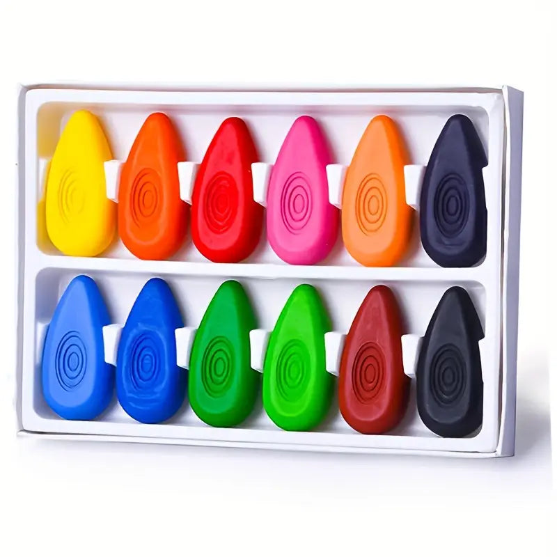 12 värvi mitte-kleepuvad vaha pliiatsid – ohutud lastele, sobivad kooli ja kunstiprojektideks