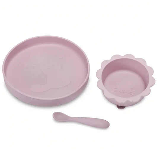 3-osaline silikoonist kausikomplekt – toidukindel, kuumakindel ja ohutu