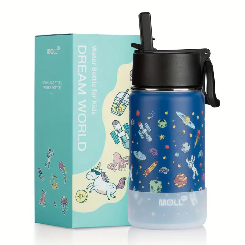 Mollcity 12oz roostevabast terasest veepudel – vaakumisolatsiooniga, lekkekindel, BPA-vaba, hoiab joogid värskena kogu päeva