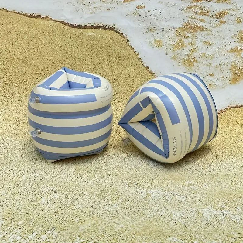 Paksenenud retro triibuline kätis – lastele ja täiskasvanutele mõeldud universaalne topeltõhupadi, ideaalne algajatele ujumiseks