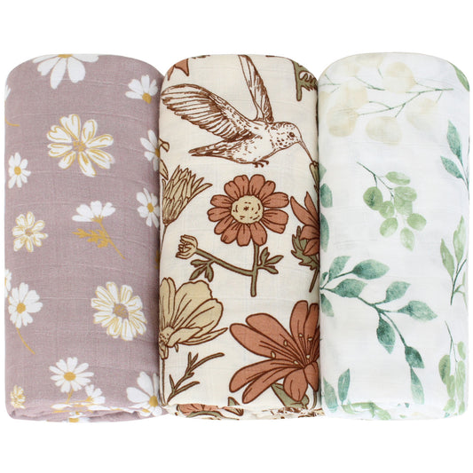 Bambusest puuvillane beebitekk 120*120