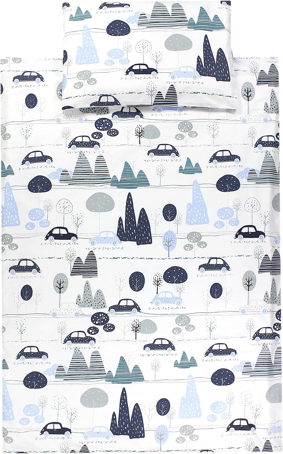 Kaheosaline Laste Voodipesu Komplekt, 100 x 135 cm, 100% Puuvill