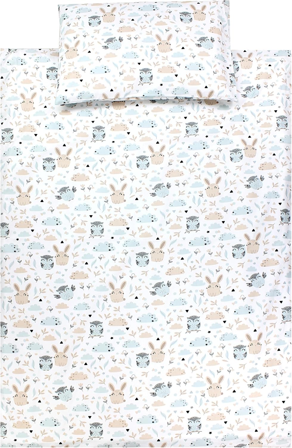 Kaheosaline Laste Voodipesu Komplekt, 100 x 135 cm, 100% Puuvill