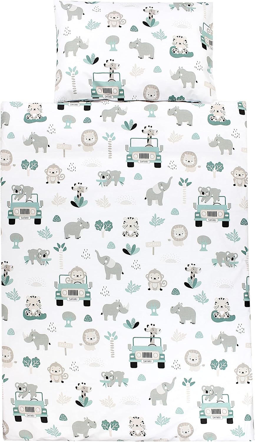 Kaheosaline Laste Voodipesu Komplekt, 100 x 135 cm, 100% Puuvill