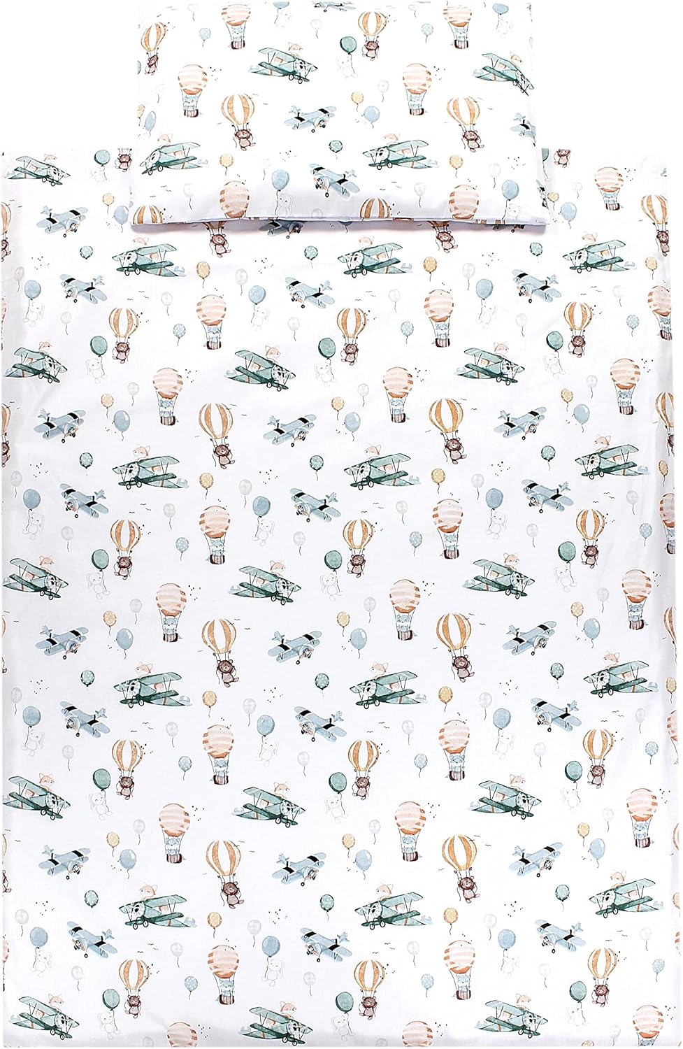 Kaheosaline Laste Voodipesu Komplekt, 100 x 135 cm, 100% Puuvill