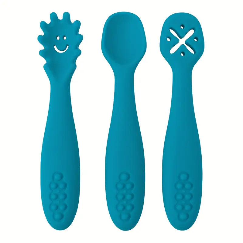 3-osaline silikoonist beebilusikate komplekt