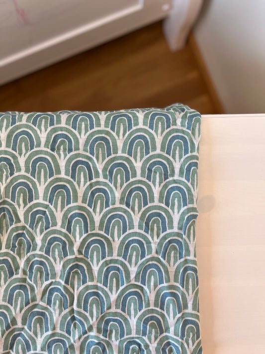 Musliintekk lastele suveks, randa, sauna, tekiks, swaddle, 110x110 cm