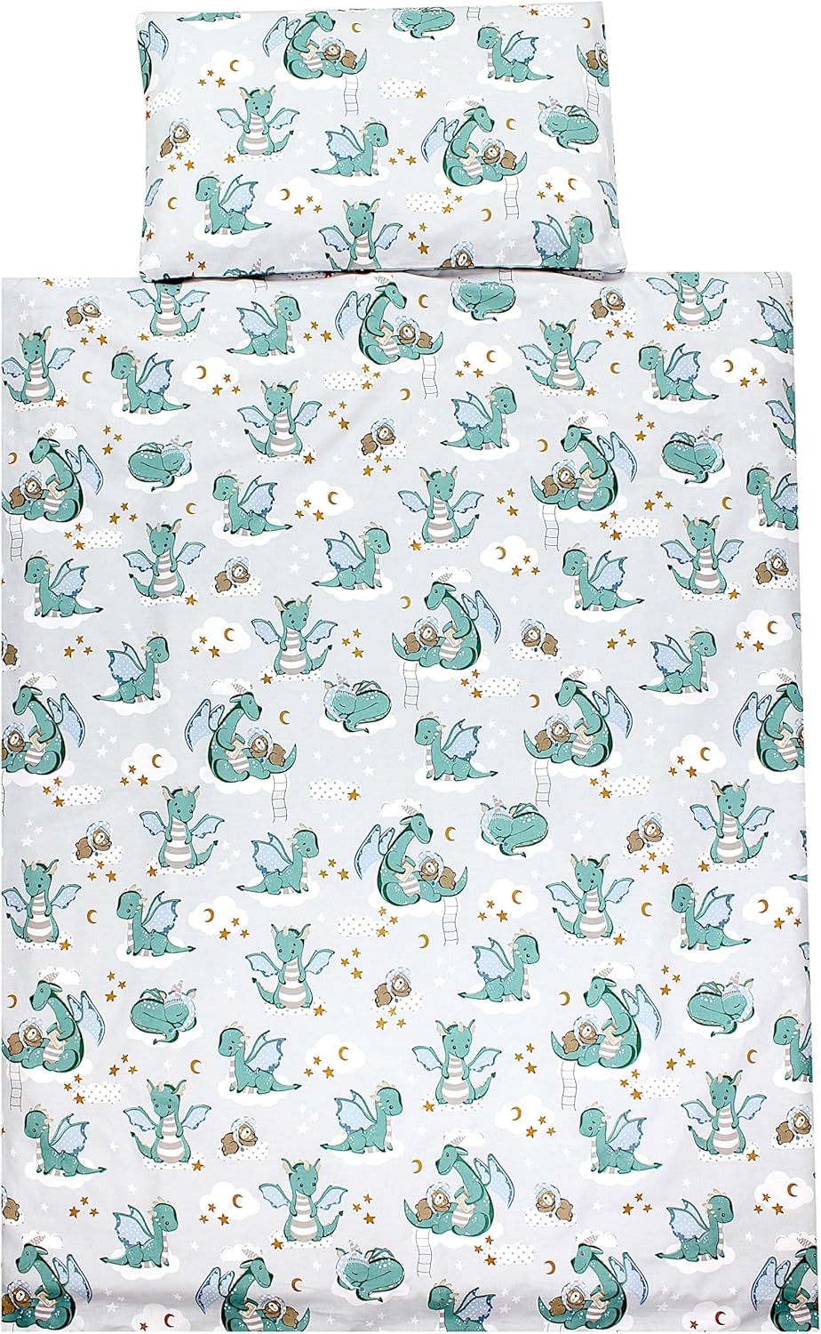 Kaheosaline Laste Voodipesu Komplekt, 100 x 135 cm, 100% Puuvill