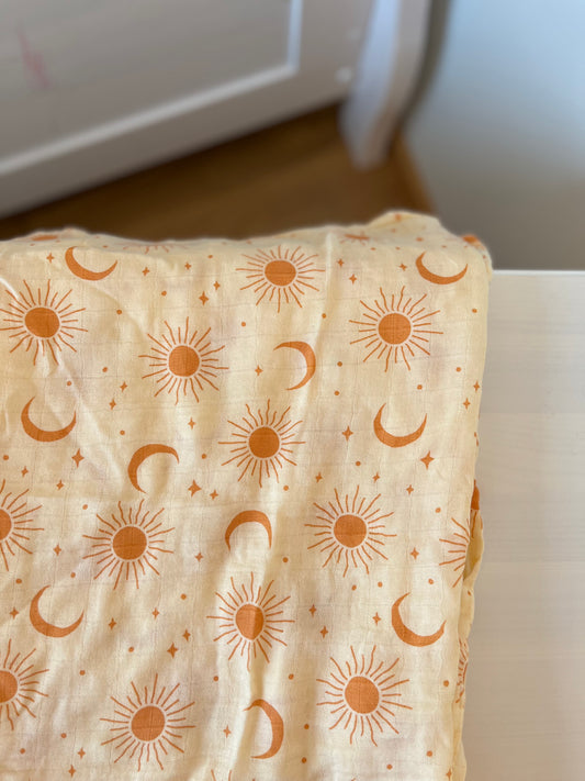 Musliintekk bambuse sisaldusega lastele suveks, randa, sauna, tekiks, swaddle, 110x110 cm