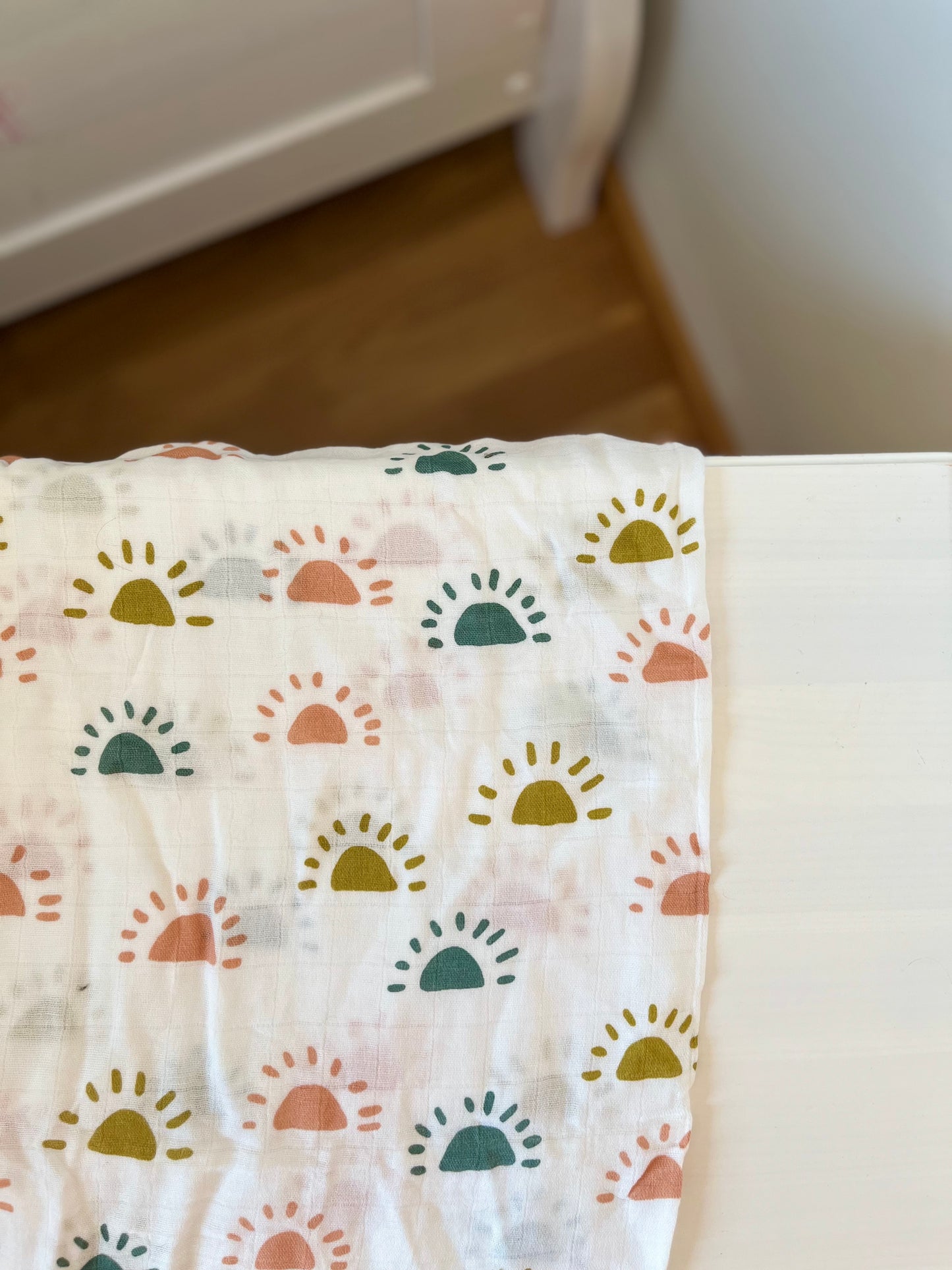 Musliintekk bambuse sisaldusega lastele suveks, randa, sauna, tekiks, swaddle, 110x110 cm