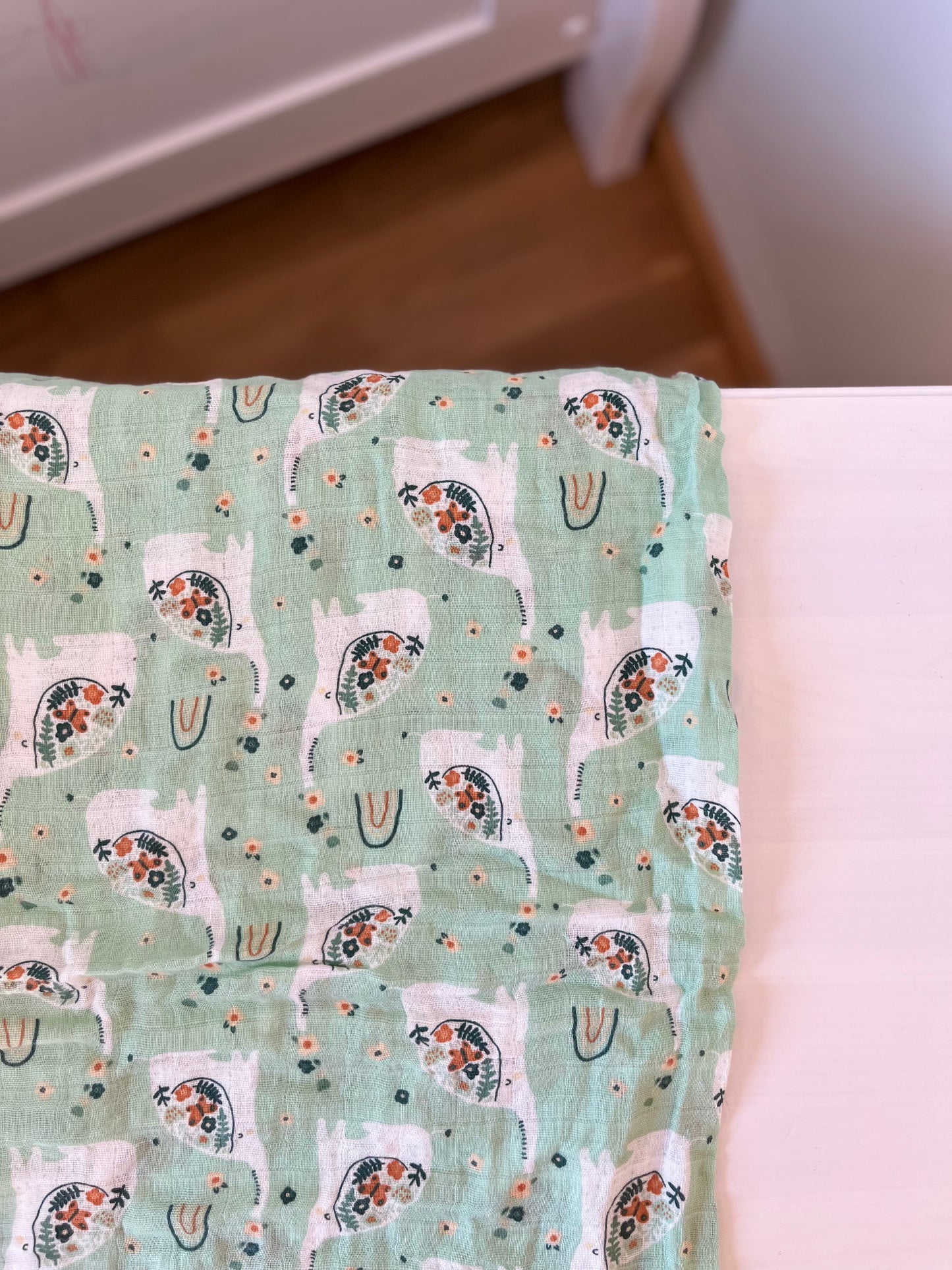 Musliintekk lastele suveks, randa, sauna, tekiks, swaddle, 110x110 cm