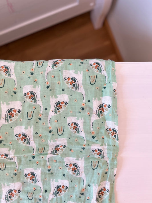 Musliintekk lastele suveks, randa, sauna, tekiks, swaddle, 110x110 cm