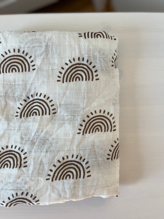 Musliintekk lastele suveks, randa, sauna, tekiks, swaddle, 110x110 cm