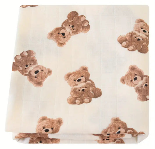 Bambuse-musliinisisaldusega tekid, bambus 70% puuvill 30% 120 x 120 cm