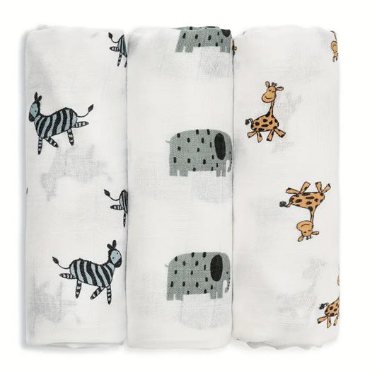 Bambuse (70%) ja puuvilla (30%) segu musliinlappide komplekt 70x70