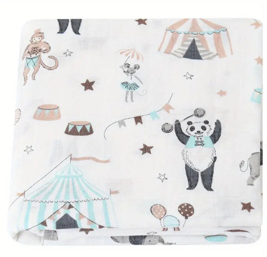 Bambuse-musliinisisaldusega tekid, bambus 70% puuvill 30% 120 x 120 cm