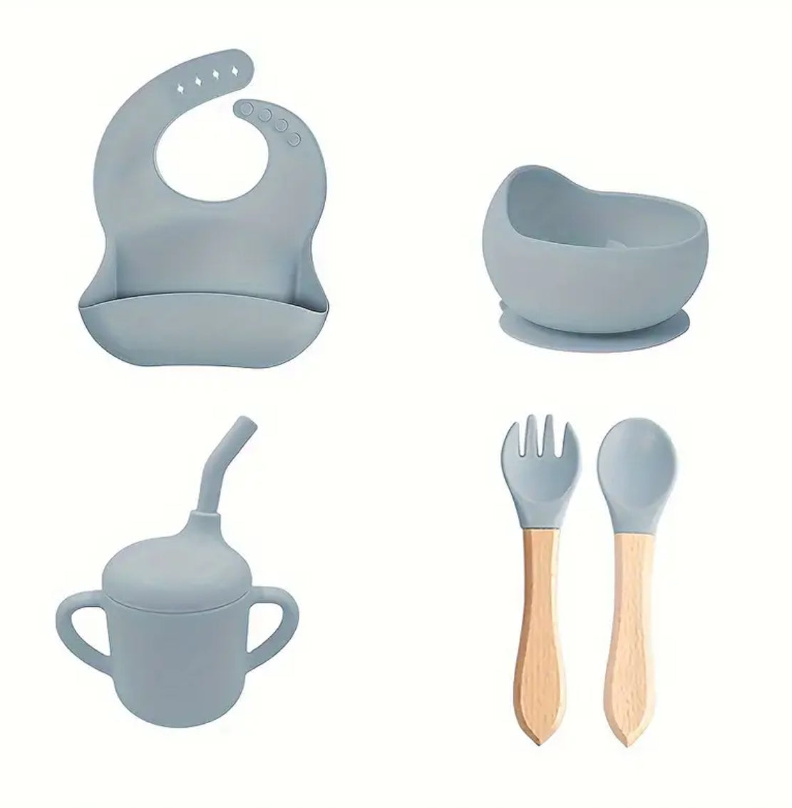 Ohutust silikoonist lauanõude komplekt lastele