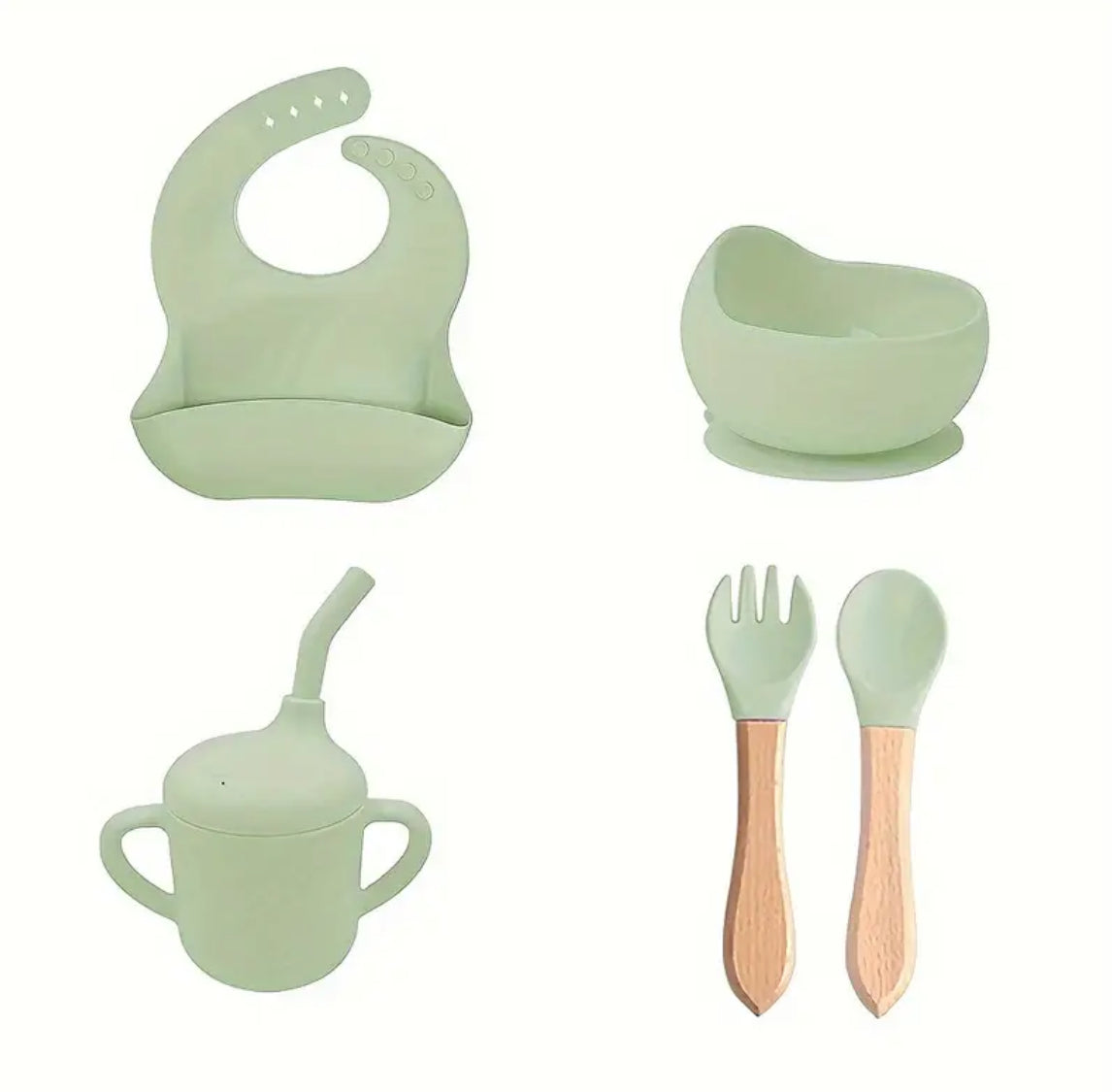 Ohutust silikoonist lauanõude komplekt lastele