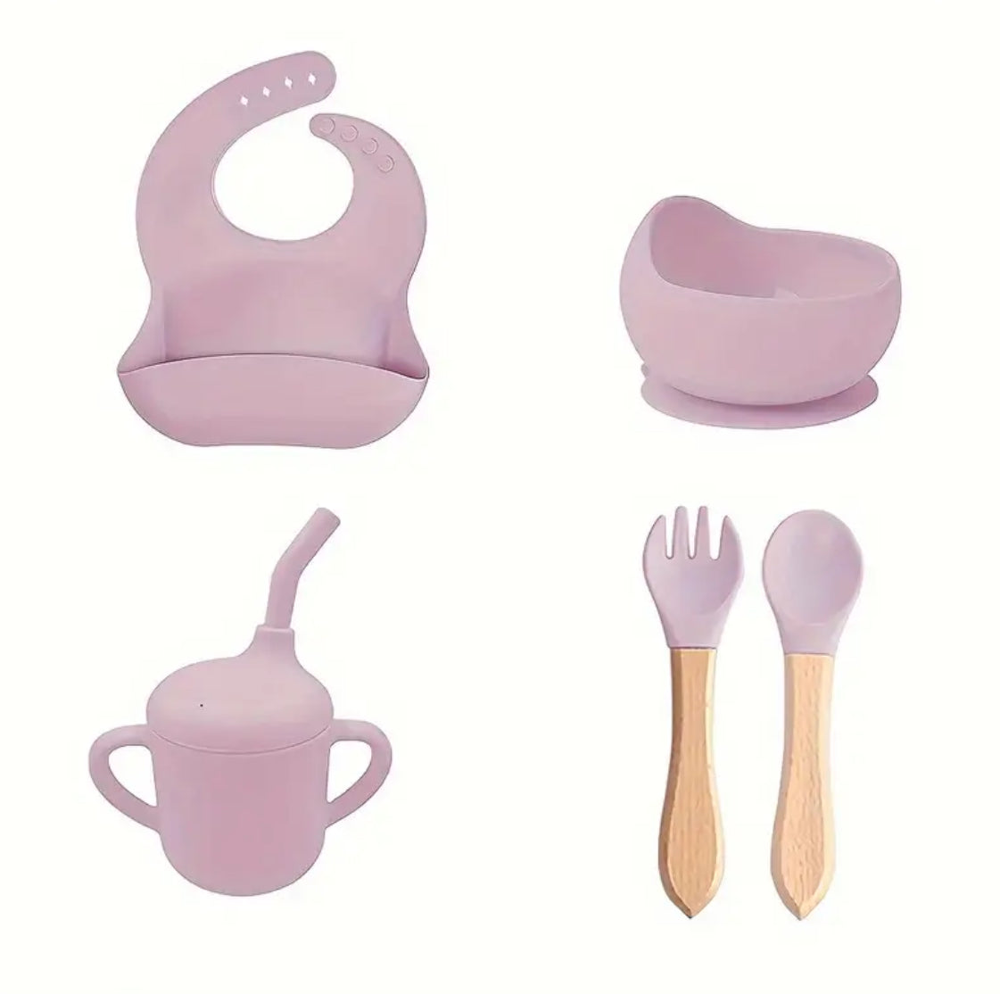 Ohutust silikoonist lauanõude komplekt lastele