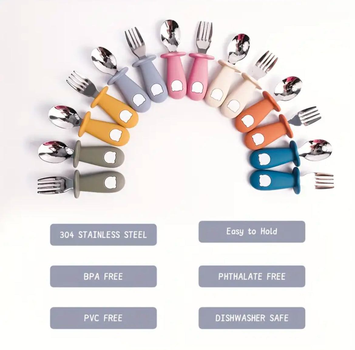 Ohutu söögiriistade komplekt lastele