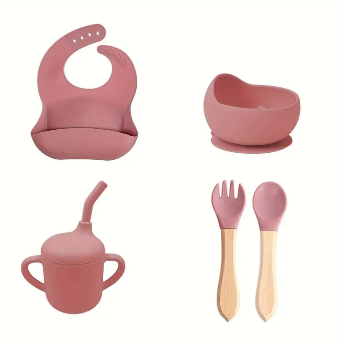 Ohutust silikoonist lauanõude komplekt lastele