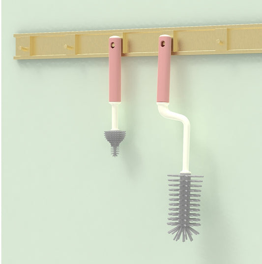 360° pöörlev silikoonist beebipudelihari (komplekt)