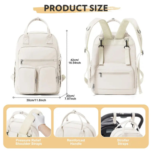 Mahukas ja kerge valge mähkmekott/seljakott