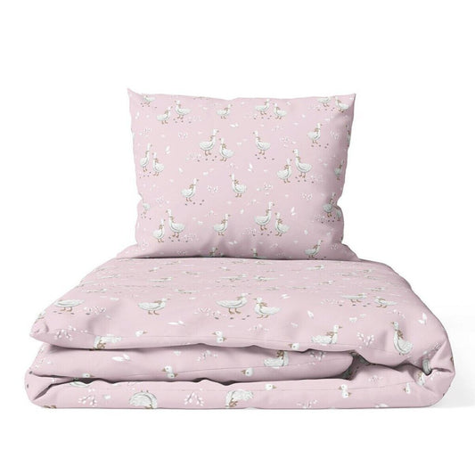 Voodipesukomplekt Ankras 2 osa 135/100 40/60, roosa/haned