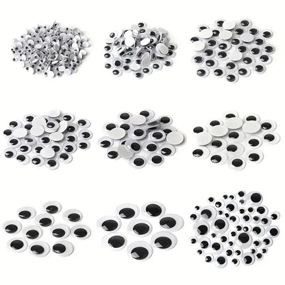 900-osaline iseliimuvate liikuvate silmade komplekt – erinevad suurused loovaks meisterdamiseks!