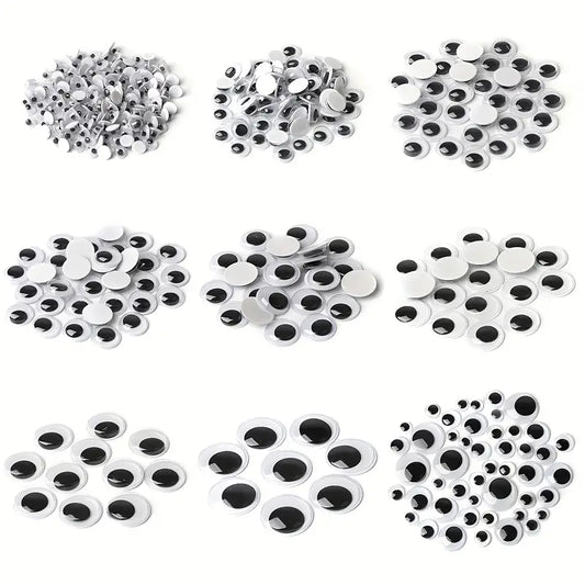 900-osaline iseliimuvate liikuvate silmade komplekt – erinevad suurused loovaks meisterdamiseks!