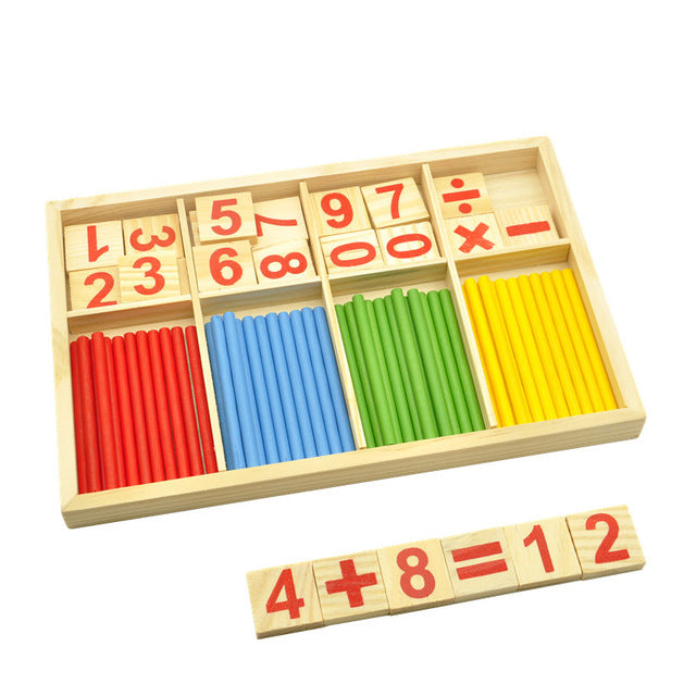 Puidust Montessori matemaatikamänguasjad