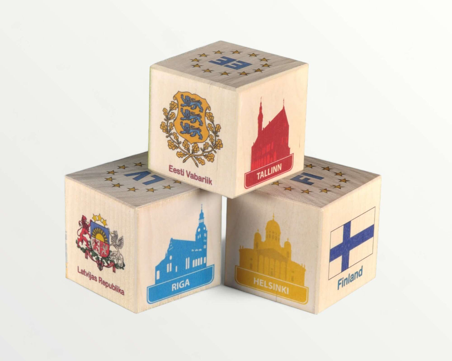 Puidust pildikuubikud – Euroopa riigid