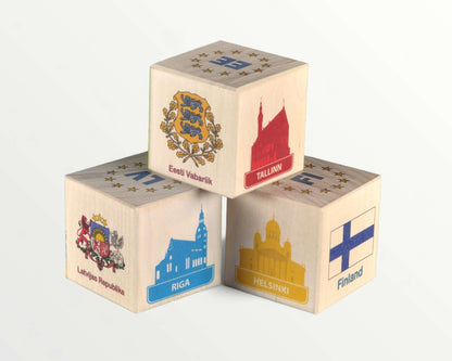 Puidust pildikuubikud – Euroopa riigid