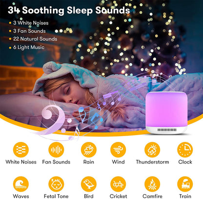 Valge müra Sleep Aid Baby värvilised tuled