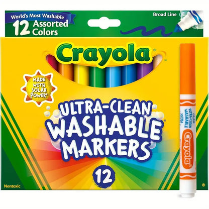 Crayola laia otsaga markerid (12 tk) – pestavad ja ideaalsed väikestele kunstnikele!
