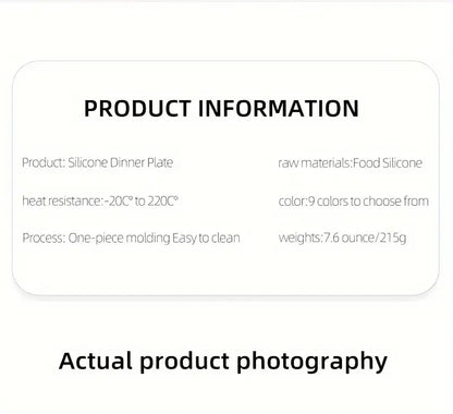 Ohutust silikoonist taldrik lastele