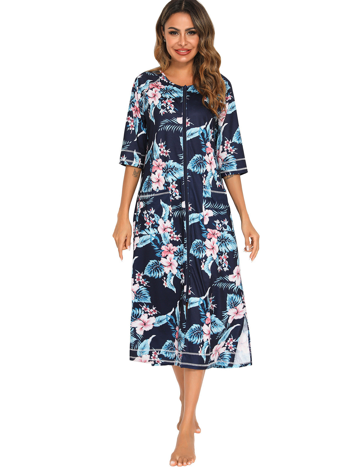 Kodune lihtsa disainiga imetamise kleit emale