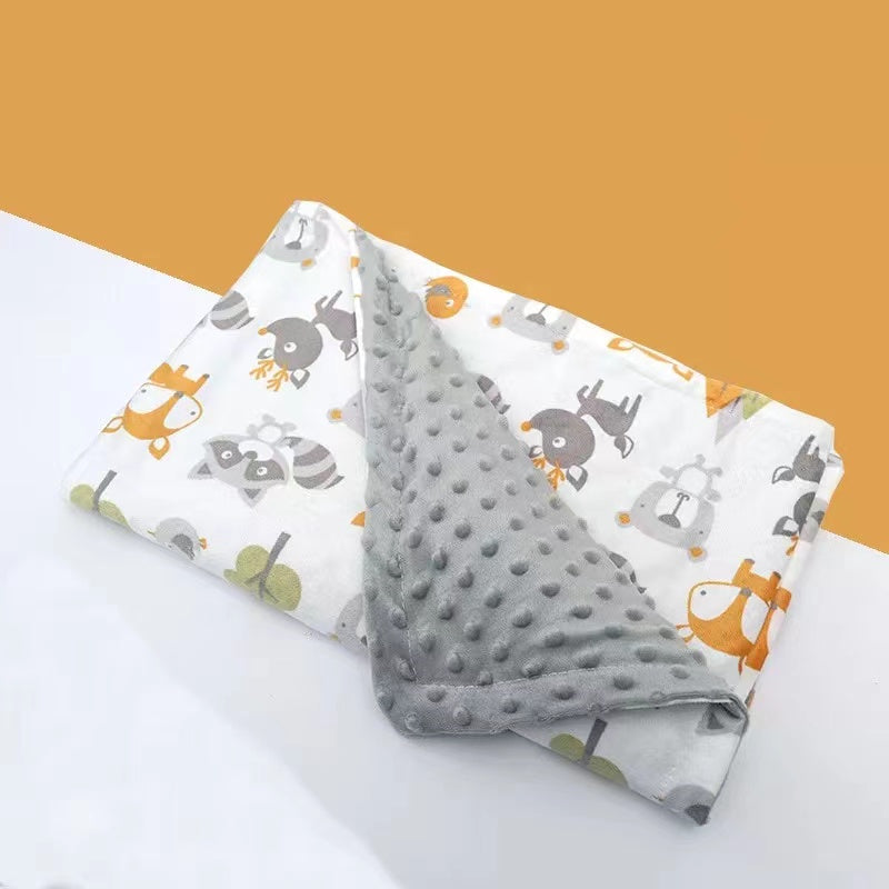 Erinevate piltidega pehme ja soe beebitekk flanellist ja fliisist  (75 × 120 cm