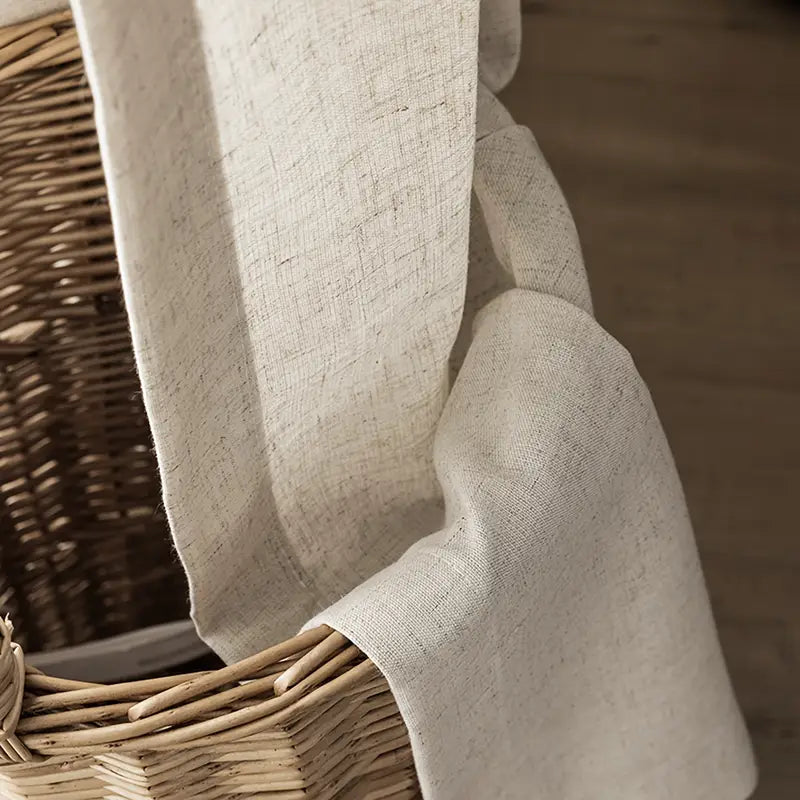 1 tk Jaapani Stiilis Põhklina Kardin, Lihtne Heledpruun Filtreeritud Kardin, Üksluiselt Hall Kardin Kangi Kõrval, Sobib Elutuppa ja Magamistuppa Dekoratsiooniks 132x264 cm