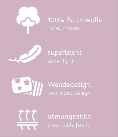 Laste Voodipesu Komplekt Talumotiiviga, 100 x 135 cm, 100% Puuvill, Tõmblukuga