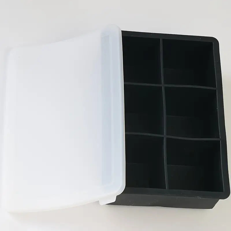 Suur silikoonist jääkuubikute vorm eemaldatava kaanega – lihtne vabanemine, korduvkasutatavad, BPA-vabad ruudukujulised vormid lastele, ideaalne püree ja tervislike suupistete tegemiseks, virnastatavad ja paindlikud