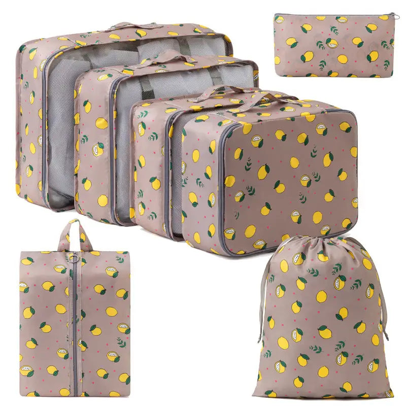 7-osaline Reisikorraldaja Komplekt – Multifunktsionaalsed Nailonist Ladustamiskotid Hingava Võrguga, Veekindel Kattekiht ja Vastupidavad Tõmblukud Riiete, Kingade ja Aksessuaaride jaoks