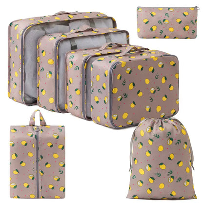 7-osaline Reisikorraldaja Komplekt – Multifunktsionaalsed Nailonist Ladustamiskotid Hingava Võrguga, Veekindel Kattekiht ja Vastupidavad Tõmblukud Riiete, Kingade ja Aksessuaaride jaoks