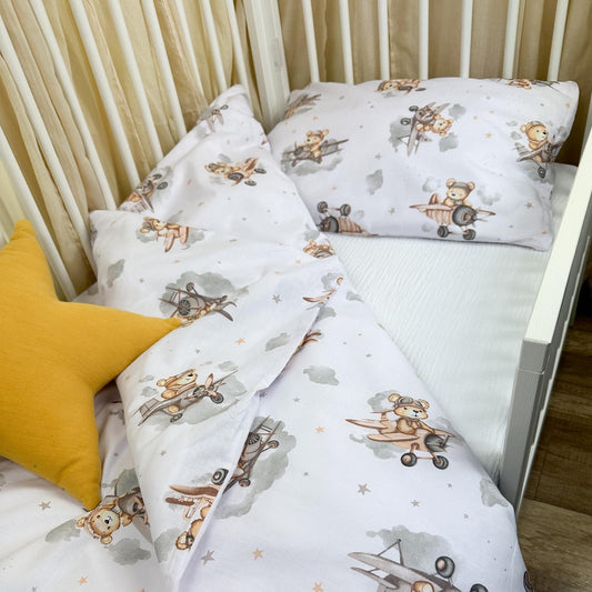 100% Puuvillased Voodipesu Komplekt, 100 x 135 cm + 40 x 60 cm, Metsamotiiv, YKK Tõmblukk, Täiuslik Kingitus Lastele