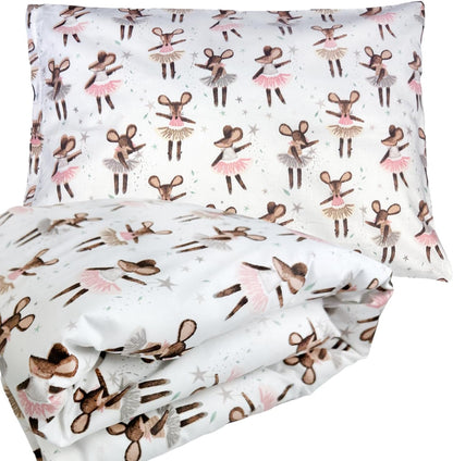 100% Puuvillased Voodipesu Komplekt, 100 x 135 cm + 40 x 60 cm, Metsamotiiv, YKK Tõmblukk, Täiuslik Kingitus Lastele
