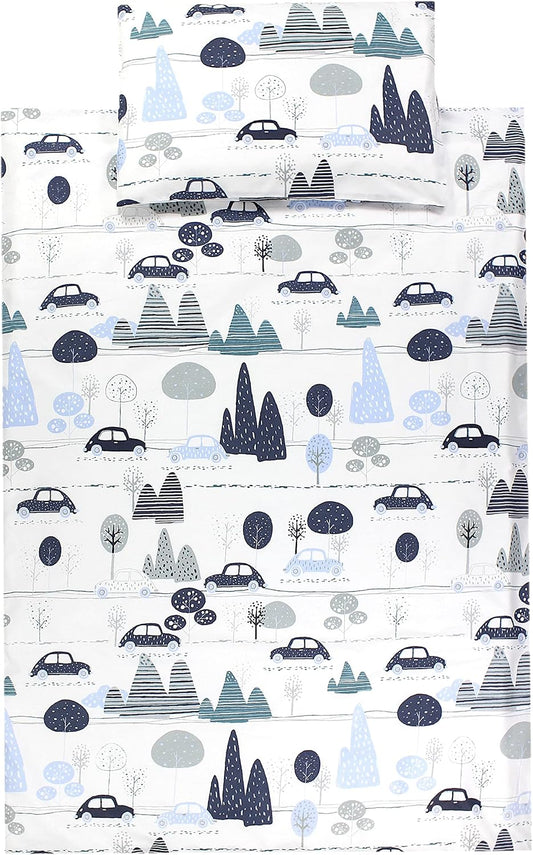 Kaheosaline Laste Voodipesu Komplekt, 100 x 135 cm, 100% Puuvill