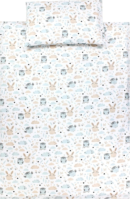 Kaheosaline Laste Voodipesu Komplekt, 100 x 135 cm, 100% Puuvill