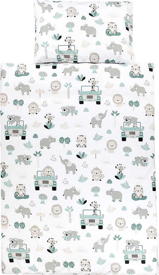 Kaheosaline Laste Voodipesu Komplekt, 100 x 135 cm, 100% Puuvill