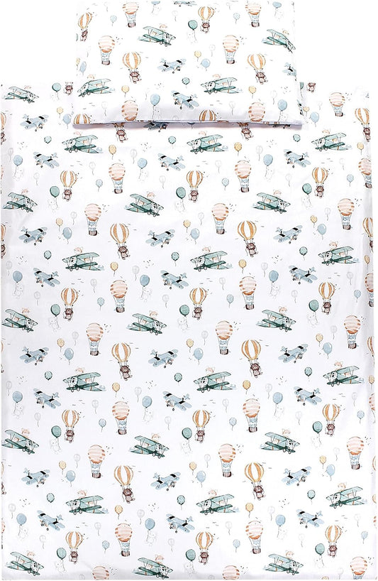 Kaheosaline Laste Voodipesu Komplekt, 100 x 135 cm, 100% Puuvill